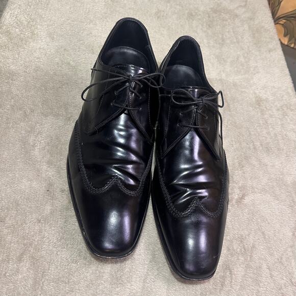 Vintage Hugo Boss Black Leather Split Toe Derby Dress Shoes Men’s Formal Lace Up main image 8